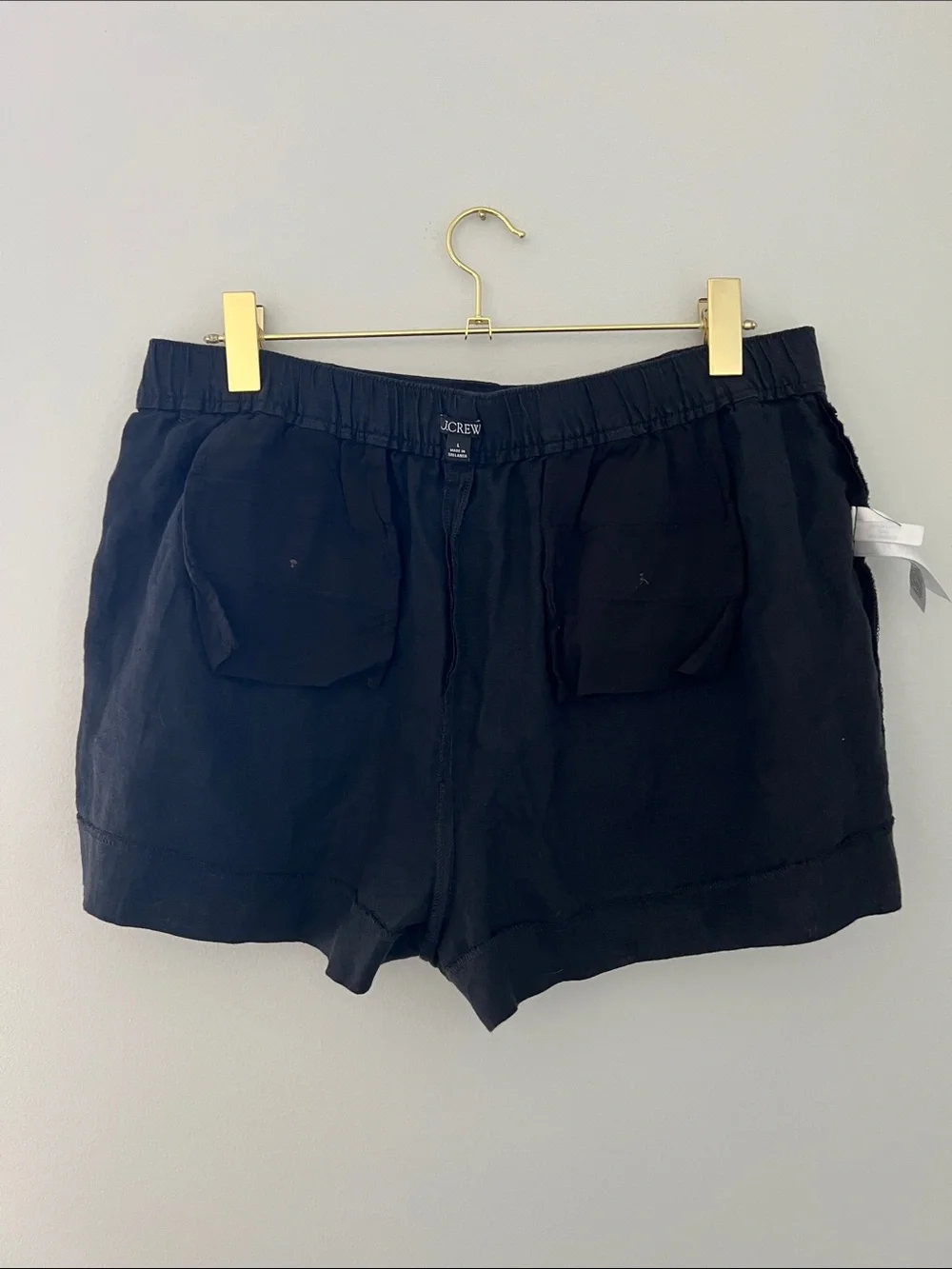 J. Crew | Black 100% Linen Shorts #CH874 Size L